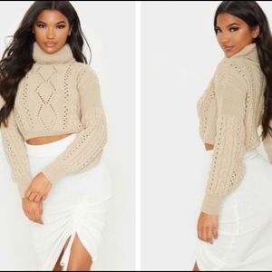 Creme Cropped Sweater